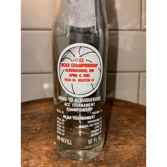 NC State 1983 NCAA Champs Coke Bottle Basketball - Picture 3 of 6